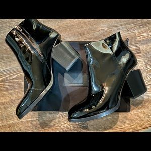 Alexander Wang Gabi Bootie Black Patent Size 39.5
